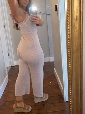 Textured Light lavender Ribbed Fabric jumper romper stretchy